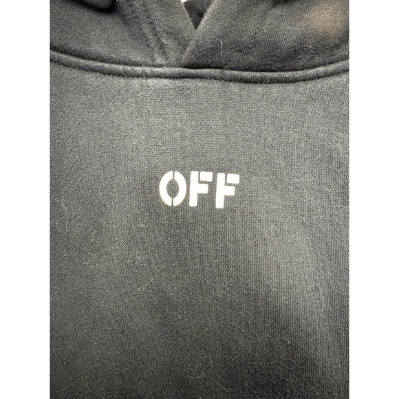 Off-White Global Warming Hoodie Men's Black Cherry Blossom Virgil Abloh 2XL - Picture 5 of 11